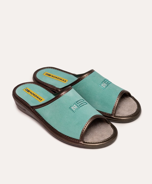 Nordikas ZAPATILLAS DE CASA MUJER AFELPADO MENTA