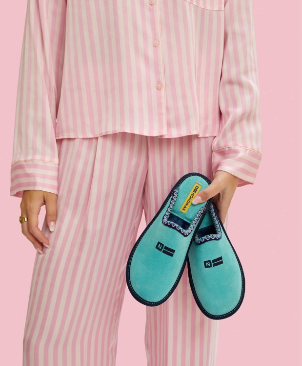 nordikas ZAPATILLAS DE CASA MUJER AFELPADO MENTA