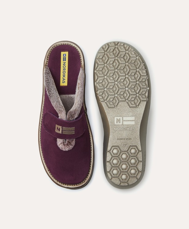 Nordikas ZAPATILLAS DE CASA MUJER AFELPADO MORADO