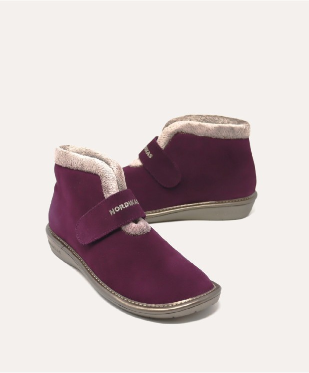 nordikas ZAPATILLAS DE CASA MUJER AFELPADO MORADO