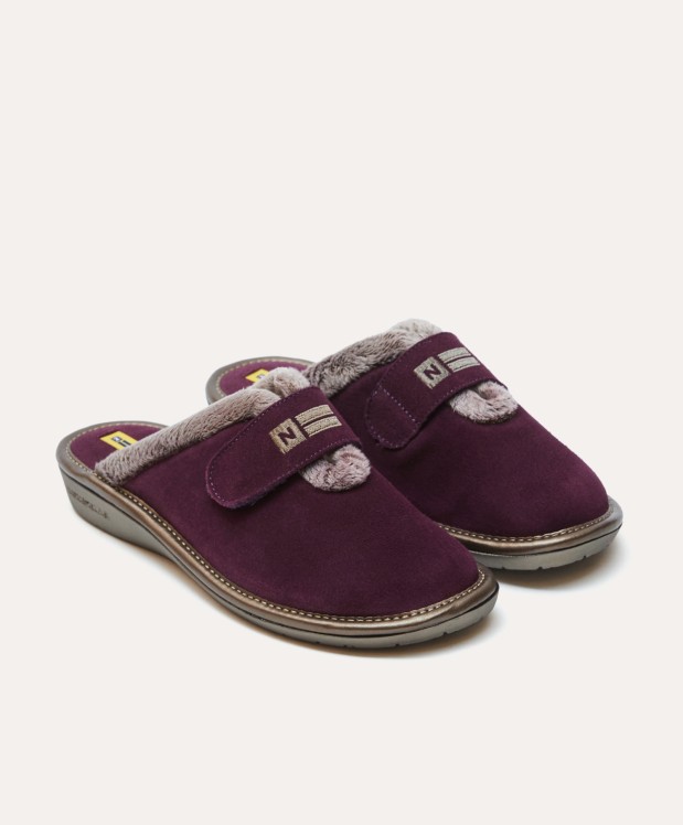 nordikas ZAPATILLAS DE CASA MUJER AFELPADO MORADO