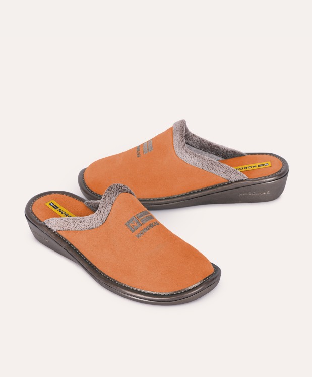 Nordikas ZAPATILLAS DE CASA MUJER AFELPADO NARANJA