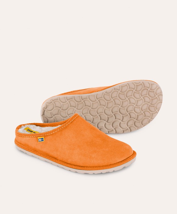 Nordikas ZAPATILLAS DE CASA MUJER AFELPADO NARANJA