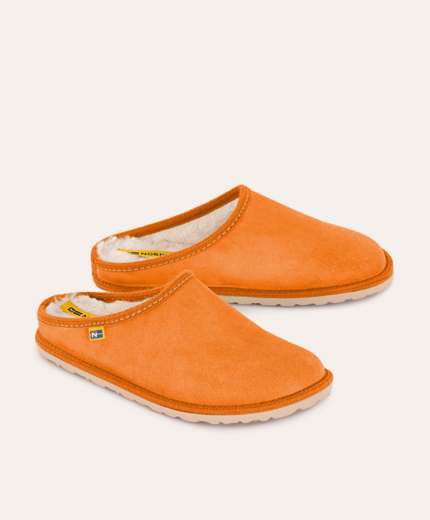 nordikas ZAPATILLAS DE CASA MUJER AFELPADO NARANJA
