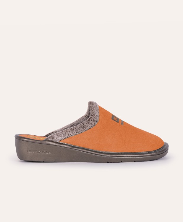 nordikas ZAPATILLAS DE CASA MUJER AFELPADO NARANJA