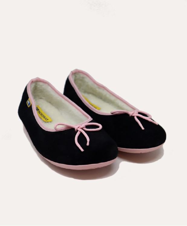 Nordikas ZAPATILLAS DE CASA MUJER AFELPADO NEGRO
