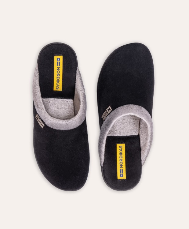 Nordikas ZAPATILLAS DE CASA MUJER AFELPADO NEGRO