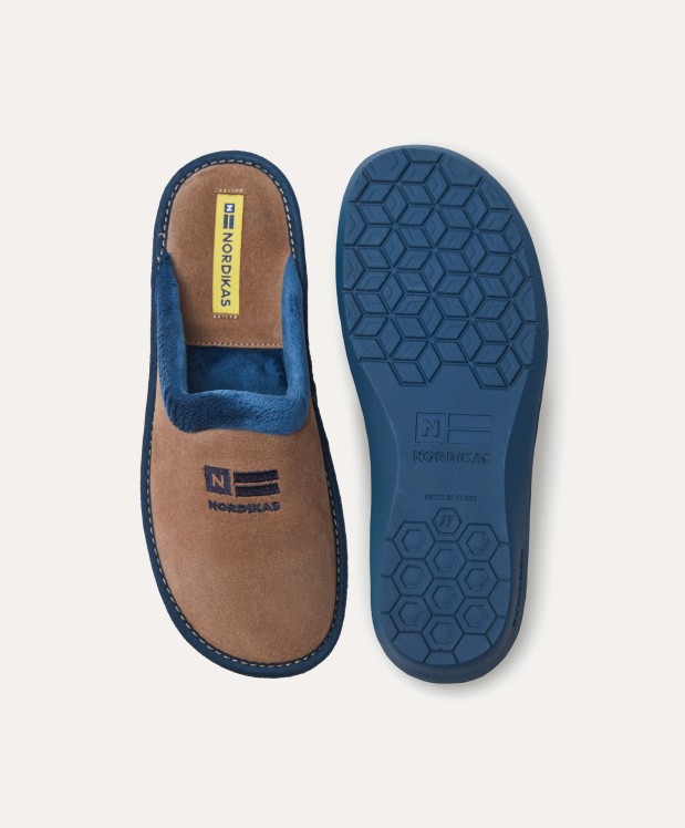 Nordikas ZAPATILLAS DE CASA MUJER AFELPADO PIEDRA