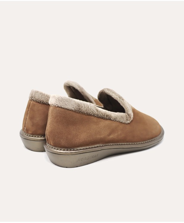 Nordikas ZAPATILLAS DE CASA MUJER AFELPADO PIEDRA