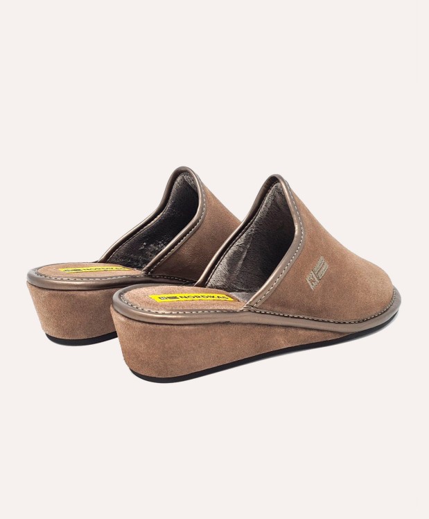 Nordikas ZAPATILLAS DE CASA MUJER AFELPADO PIEDRA
