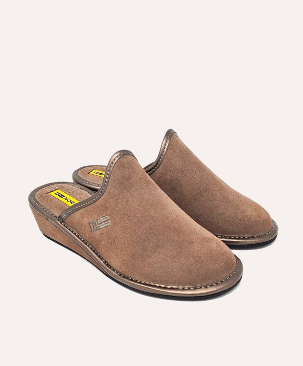 nordikas ZAPATILLAS DE CASA MUJER AFELPADO PIEDRA
