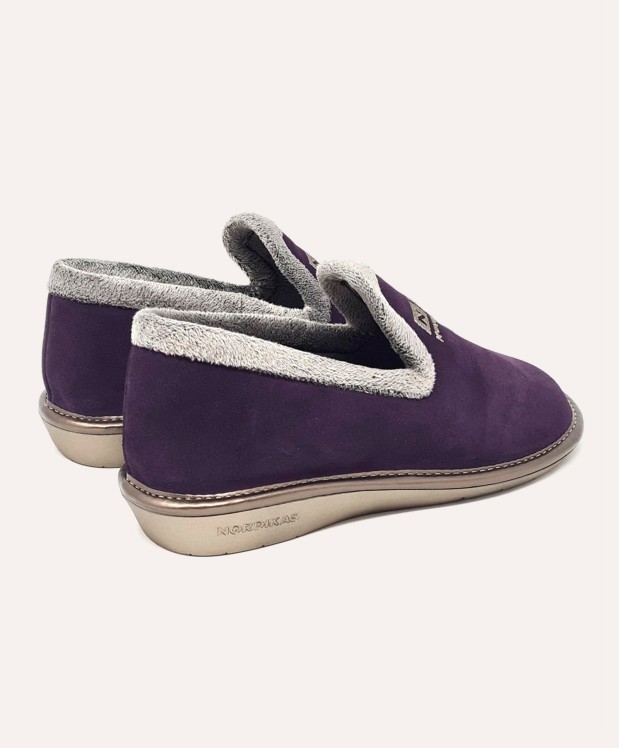 Nordikas ZAPATILLAS DE CASA MUJER AFELPADO PURPURA