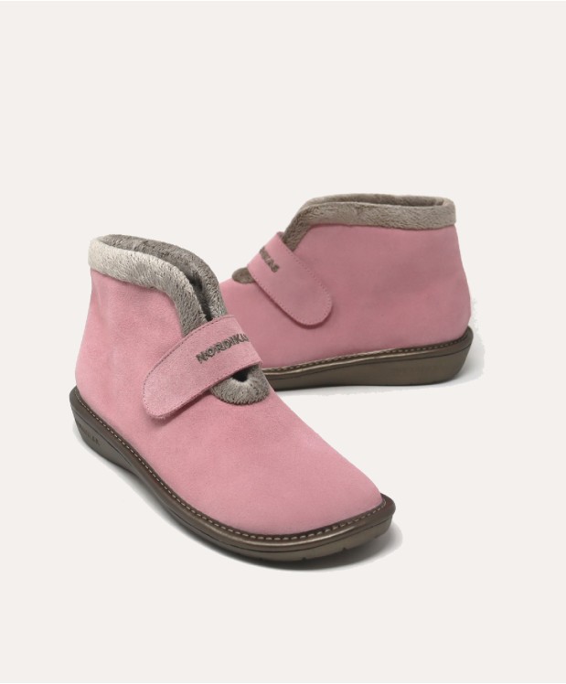 Nordikas ZAPATILLAS DE CASA MUJER AFELPADO ROSA