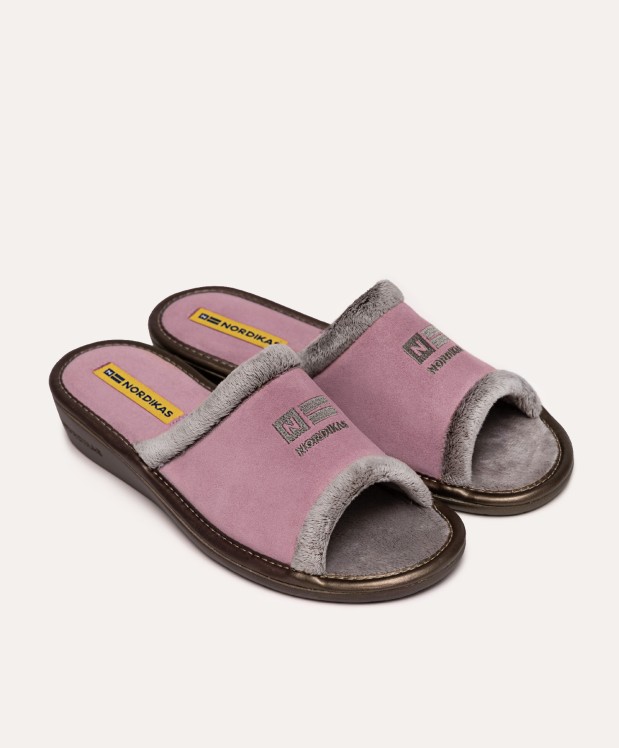 Nordikas ZAPATILLAS DE CASA MUJER AFELPADO ROSA