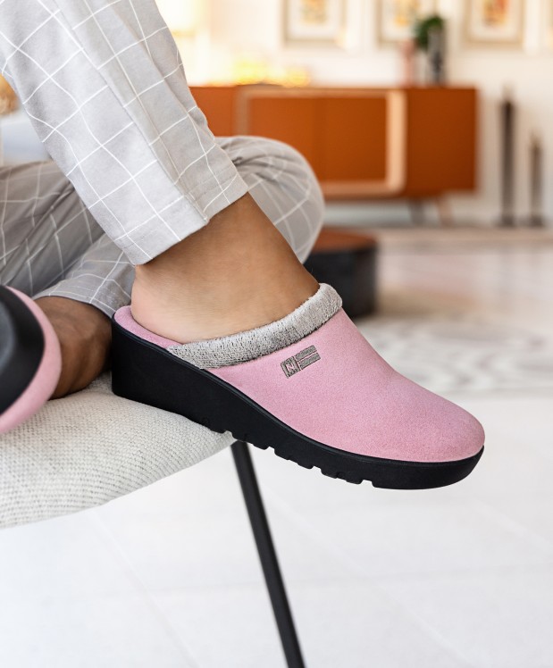 Nordikas ZAPATILLAS DE CASA MUJER AFELPADO ROSA