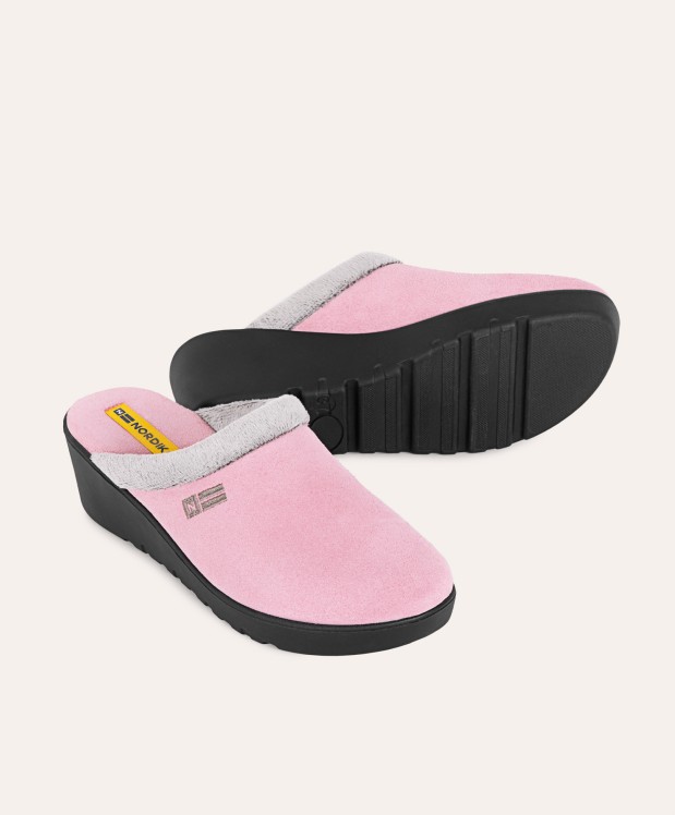 Nordikas ZAPATILLAS DE CASA MUJER AFELPADO ROSA
