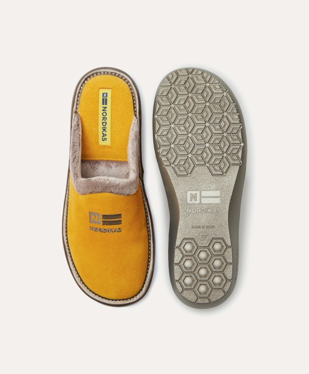 Nordikas ZAPATILLAS DE CASA MUJER AFELPADO YELLOW