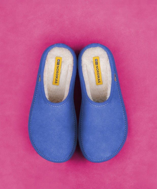 Nordikas ZAPATILLAS DE CASA MUJER AFELPADO ZAFIRO