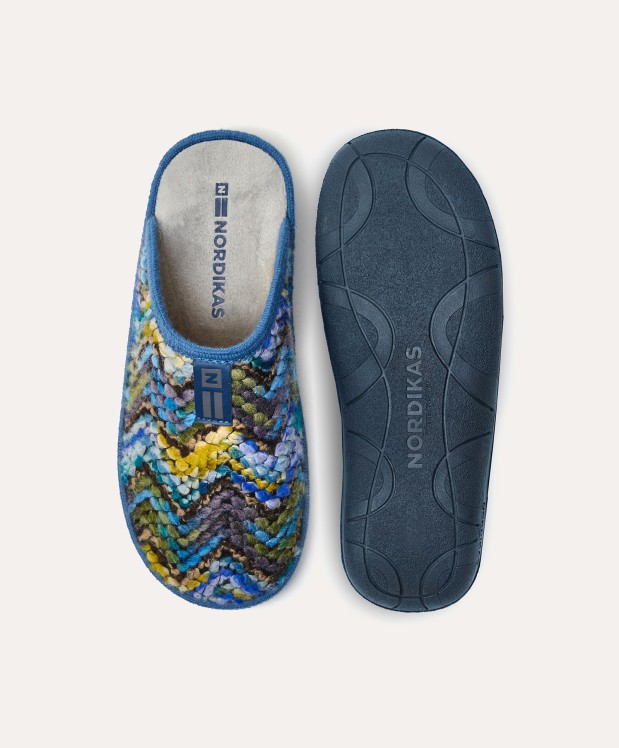 Nordikas ZAPATILLAS DE CASA MUJER ANDINO AZUL