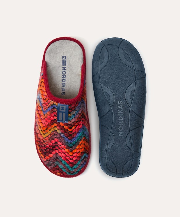 Nordikas ZAPATILLAS DE CASA MUJER ANDINO RUBI