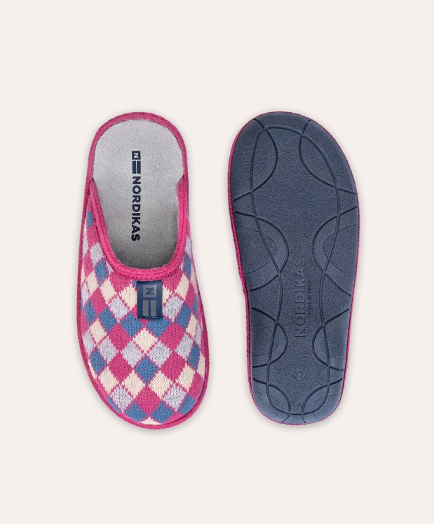 Nordikas ZAPATILLAS DE CASA MUJER ARLEQUIN FRESA