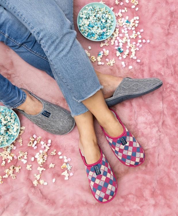 Nordikas ZAPATILLAS DE CASA MUJER ARLEQUIN FRESA