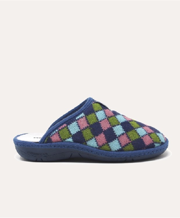 Nordikas ZAPATILLAS DE CASA MUJER ARLEQUIN INDICO