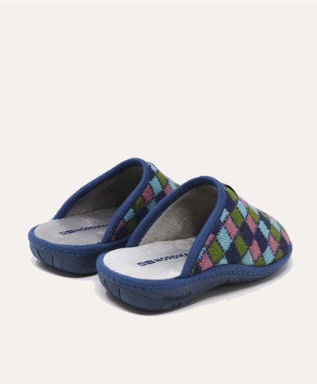 Nordikas ZAPATILLAS DE CASA MUJER ARLEQUIN INDICO