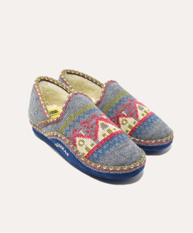 nordikas ZAPATILLAS DE CASA MUJER CABAÑA GRIS