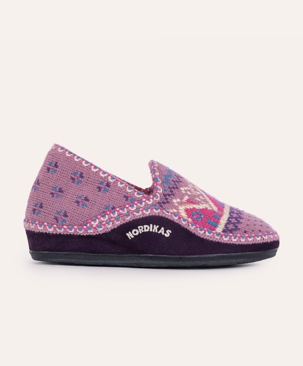 Nordikas ZAPATILLAS DE CASA MUJER CABAÑA PURPURA