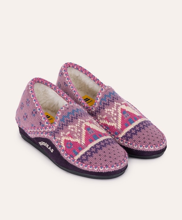 nordikas ZAPATILLAS DE CASA MUJER CABAÑA PURPURA