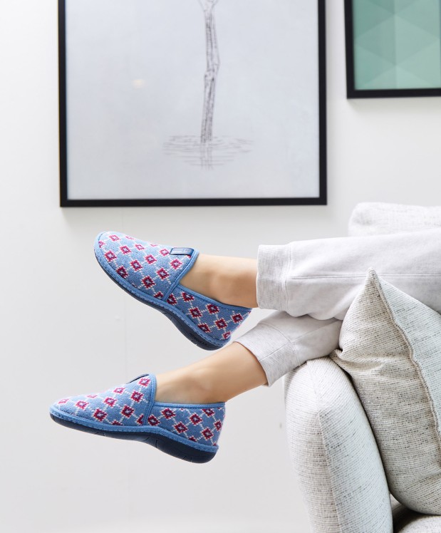 nordikas ZAPATILLAS DE CASA MUJER CERLER CELESTE