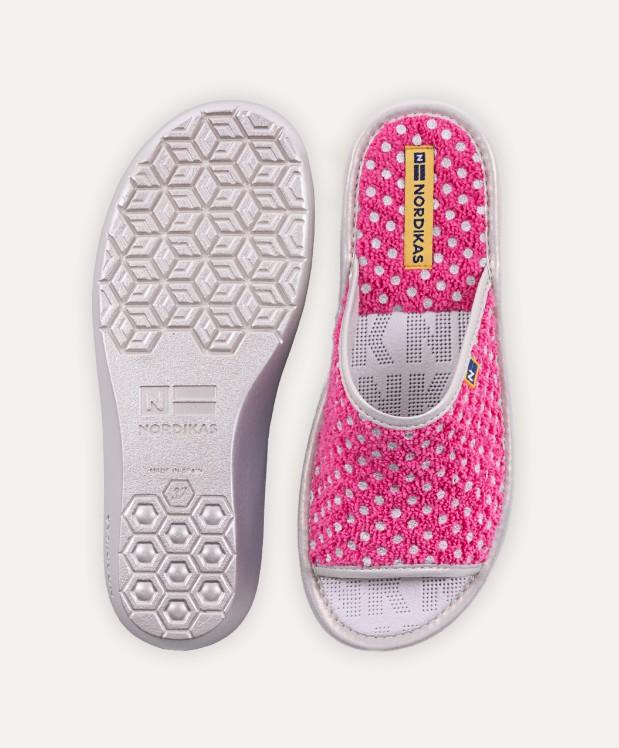 Nordikas ZAPATILLAS DE CASA MUJER CIRCLES FRESA