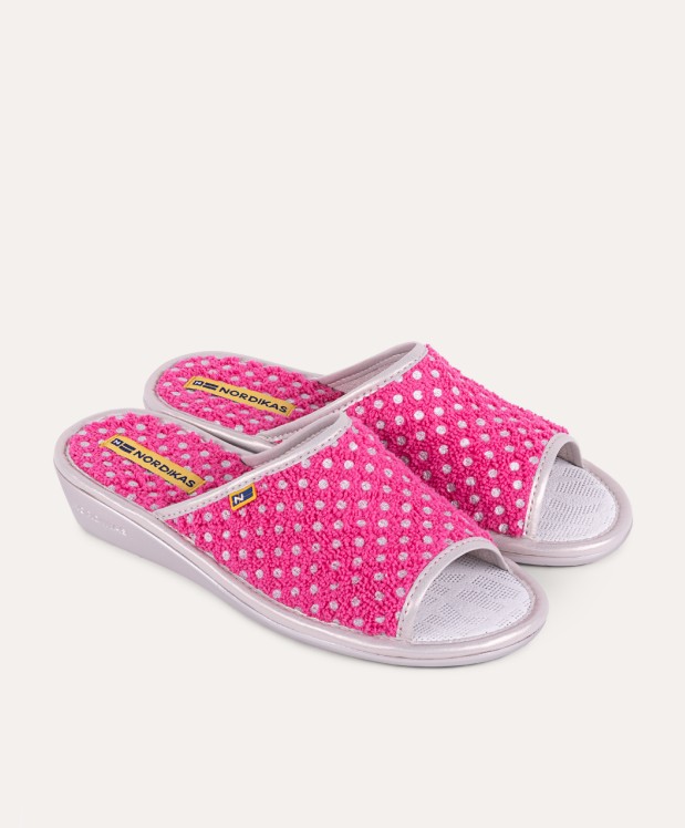 nordikas ZAPATILLAS DE CASA MUJER CIRCLES FRESA