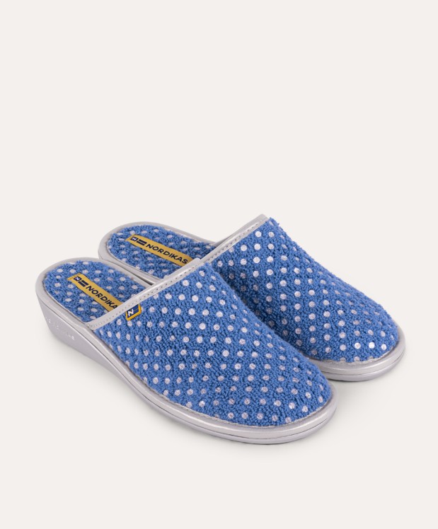 nordikas ZAPATILLAS DE CASA MUJER CIRCLES JEANS