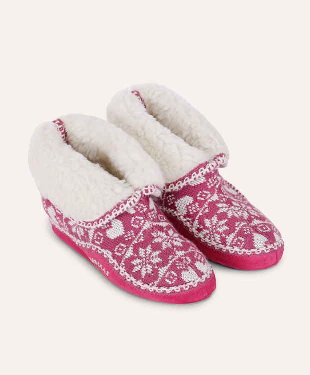 nordikas ZAPATILLAS DE CASA MUJER COPITOS FRESA