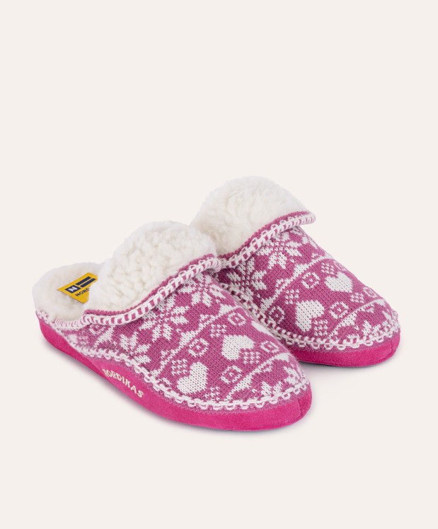 nordikas ZAPATILLAS DE CASA MUJER COPITOS FRESA