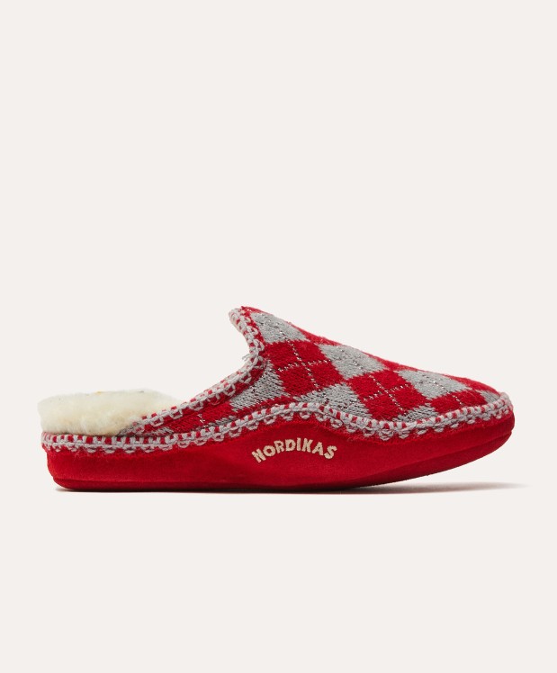 nordikas ZAPATILLAS DE CASA MUJER DAMA ROJO