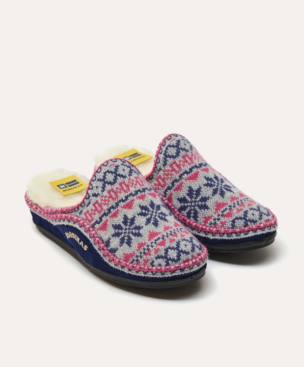 Nordikas ZAPATILLAS DE CASA MUJER EDELWEIS MARINO