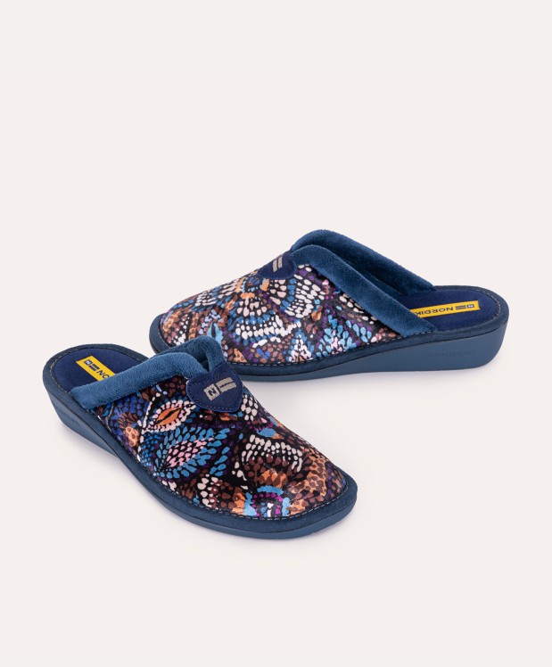nordikas ZAPATILLAS DE CASA MUJER EDEN AZUL