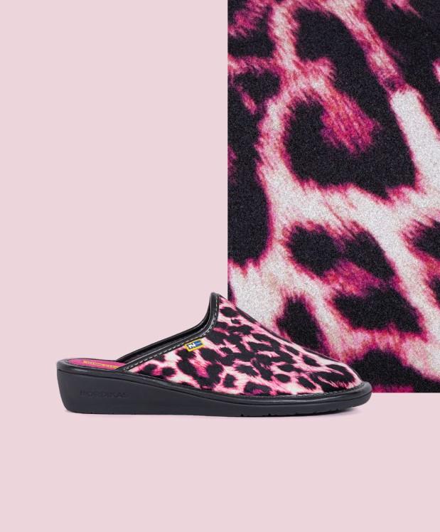 nordikas ZAPATILLAS DE CASA MUJER LINCE FRESA