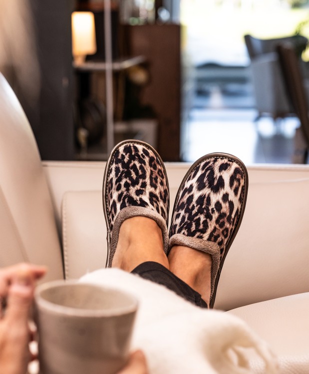 Nordikas ZAPATILLAS DE CASA MUJER LINCE MARRON