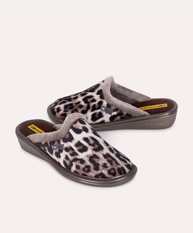 Nordikas ZAPATILLAS DE CASA MUJER LINCE MARRON