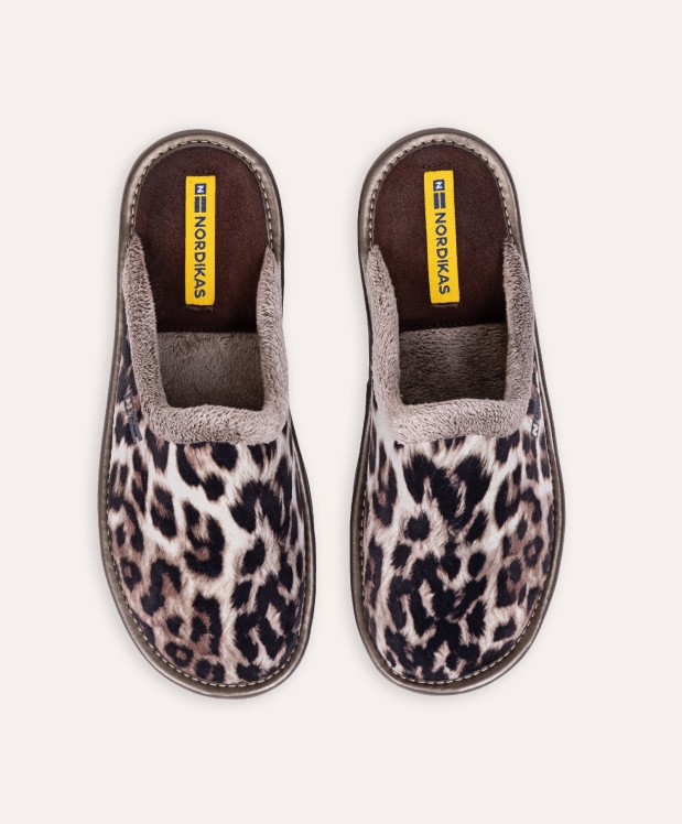 Nordikas ZAPATILLAS DE CASA MUJER LINCE MARRON