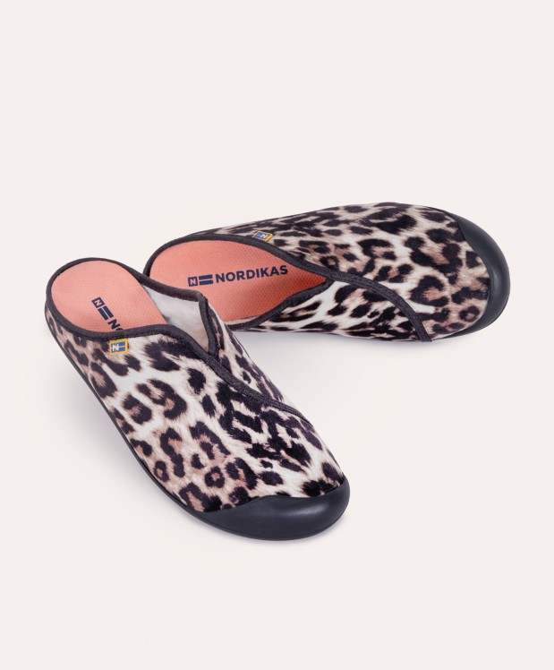 Nordikas ZAPATILLAS DE CASA MUJER LINCE MARRON