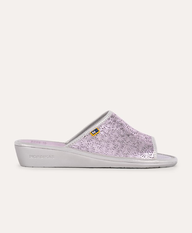 Nordikas ZAPATILLAS DE CASA MUJER METALIC MALVA