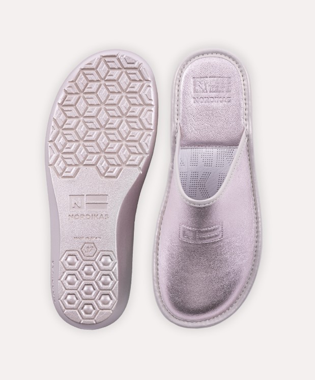 Nordikas ZAPATILLAS DE CASA MUJER METALIC MALVA
