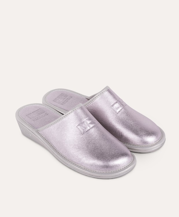 nordikas ZAPATILLAS DE CASA MUJER METALIC MALVA
