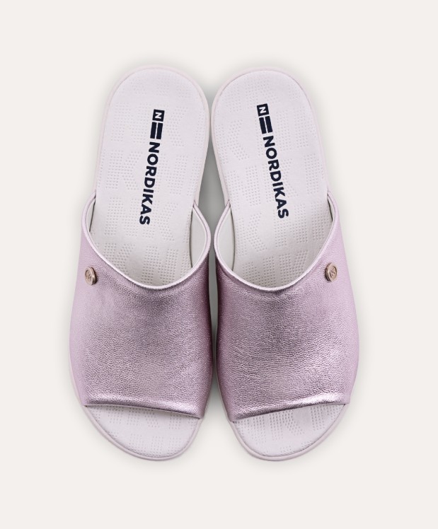 nordikas ZAPATILLAS DE CASA MUJER METALIC MALVA