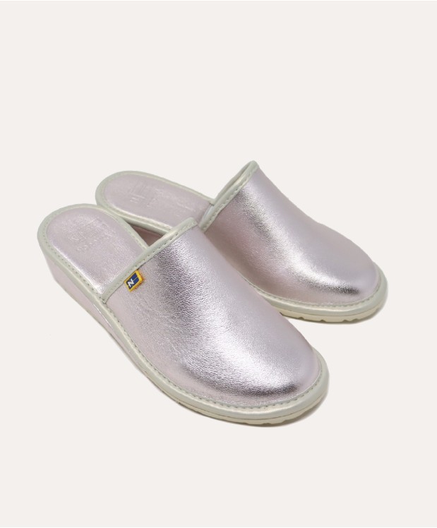 nordikas ZAPATILLAS DE CASA MUJER METALIC MALVA